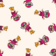 diver seamless pattern N7