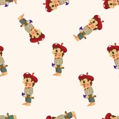 Painter seamless pattern