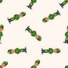 people theme soldier seamless pattern N7
