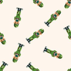 people theme soldier seamless pattern N9