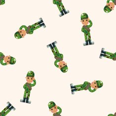people theme soldier seamless pattern N10