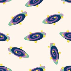 Space galaxy seamless pattern