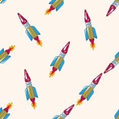 spaceship seamless pattern N8