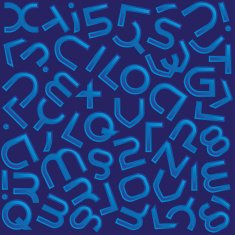 alphabet font isolated