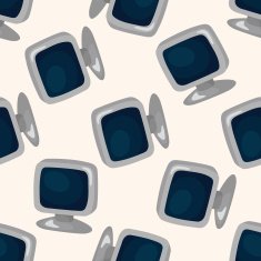 Home appliances theme tv seamless pattern