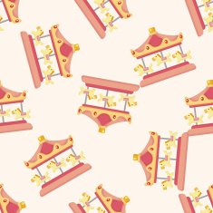 Amusement park facilities seamless pattern N17