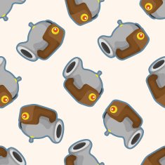 pirate cannon seamless pattern