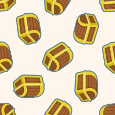 pirate treasure seamless pattern