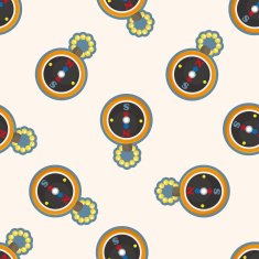 pirate compass seamless pattern
