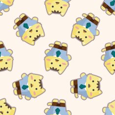 cat cartoon seamless pattern