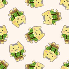 cat cartoon seamless pattern N2