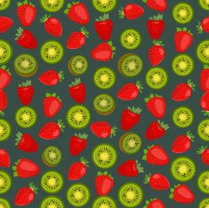 Seamless colorful background made of strawberry and kiwi N2