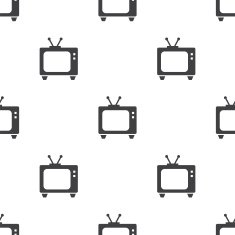tv vector seamless pattern
