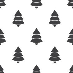 Christmas tree vector seamless pattern
