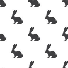 rabbit vector seamless pattern