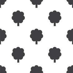 tree vector seamless pattern