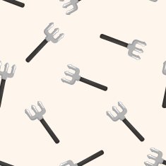 Halloween devil fork seamless pattern