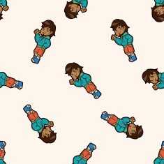 hip hop dancer seamless pattern