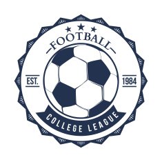 Soccer Football Typography Badge Design Element N5