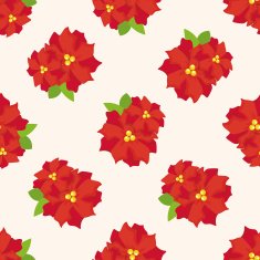 poinsettia seamless pattern N2