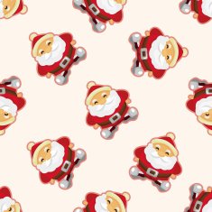 santa claus seamless pattern N16