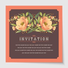 Beautiful vintage invitation cards layouts N45
