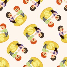 Office workers seamless pattern N69