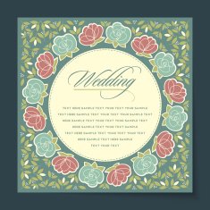 Beautiful vintage invitation cards layouts N49