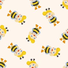 bee cartoon seamless pattern N8