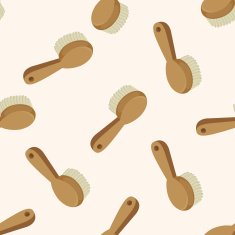 bathroom comb seamless pattern