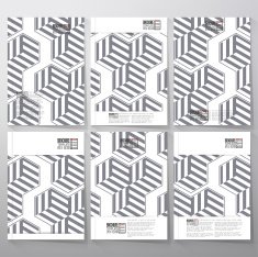 Modern stylish geometric background with cubes Brochure flyer or booklet