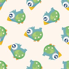 bird cartoon seamless pattern