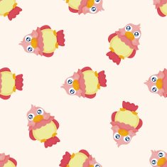 bird cartoon seamless pattern N9