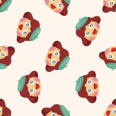 person character seamless pattern N3