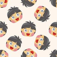 person character seamless pattern N7