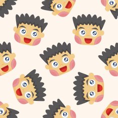 person character seamless pattern N8