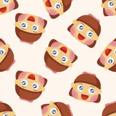 person character seamless pattern N11