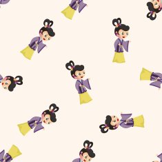 Chinese people seamless pattern N10