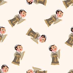Chinese people seamless pattern N11