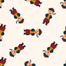 Chinese people seamless pattern N14