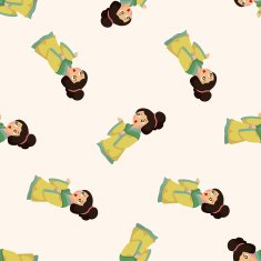 Chinese people seamless pattern N16