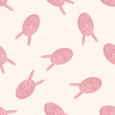 rabbit style bread seamless pattern