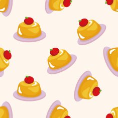 pudding seamless pattern