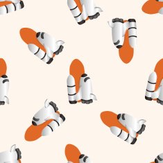 spaceship seamless pattern N14