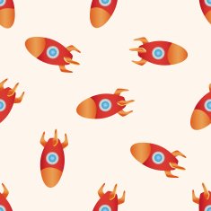 spaceship seamless pattern N16