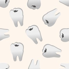 Tooth model seamless pattern