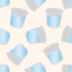Tooth mug seamless pattern