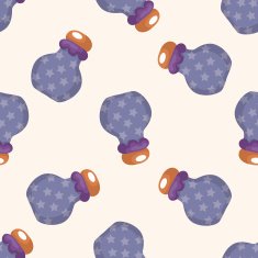style bottle seamless pattern N3