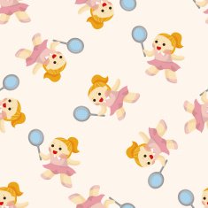 tennis player seamless pattern N4