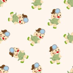 tennis player seamless pattern N6